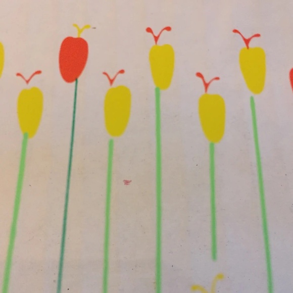 1950s Mid-Century Modern Acrylic Lucite Tray With Floral Tulips Motif Vintage - Picture 6 of 7